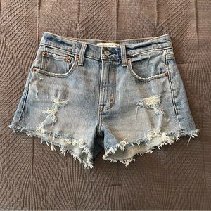 A&F High Rise Mom Short - Distressed - Size 2